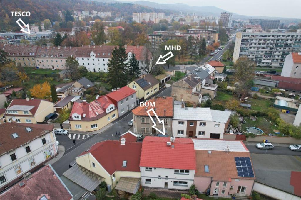 Rodinný dům s komerčními prostory (147 m2), pozemek 180 m2, Litvínov, okr. Most